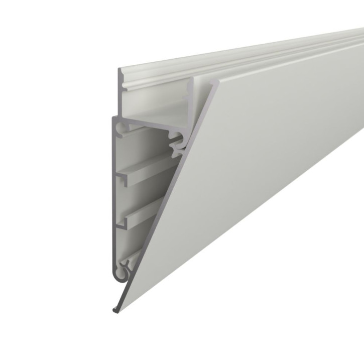 LED Alu Profil Wandmontage weiss inkl. Abdeckung matt 2000